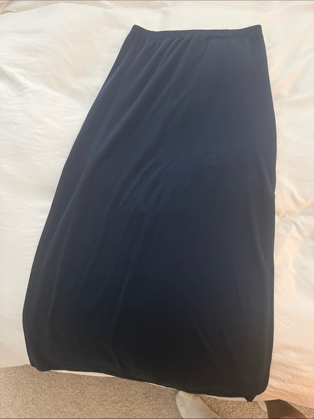 Brandy Melville Navy Blue Maxi Skirt - Smooth Pull-On Style
